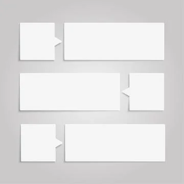 Paper Banner. Design Vector. Mockup. Rectangle. Stock Illustration