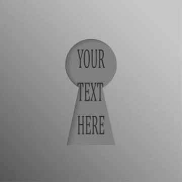 Paper Banner. Design Vector. Mockup. Keyhole open. Illustrazione stock
