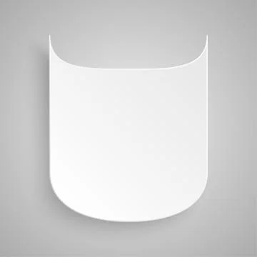 Paper Banner. Design Vector. Mockup. Shield. Stock Illustration