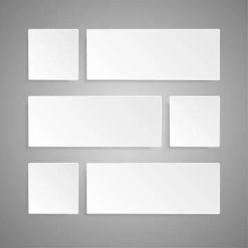 Paper Banner. Design Vector. Mockup. Rectangle. Stock Illustration