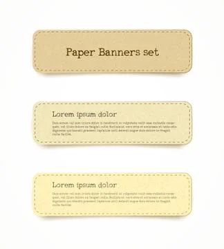 Paper banner set Illustration