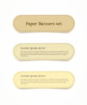 Paper banner set Stock Illustration