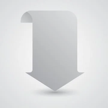 Paper Banner. Vector. Mockup. Arrow, pointer. Stock Illustration