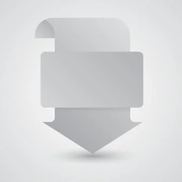 Paper Banner. Vector. Mockup. Arrow, pointer. イラスト素材