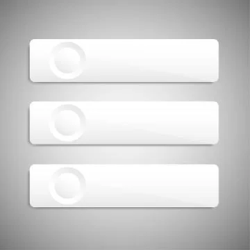 Paper Banner. Vector. Mockup. Rectangle circle. Stock Illustration