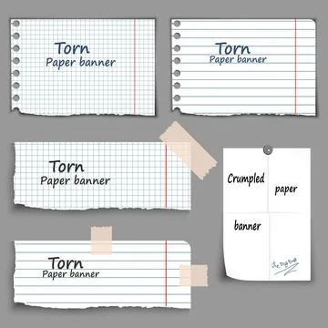 Paper banners set Stock Illustration