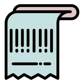 Paper barcode icon outline vector. Hand scanner Illustrazione stock