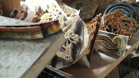 Paper batik stamp Stock-Footage 242823823