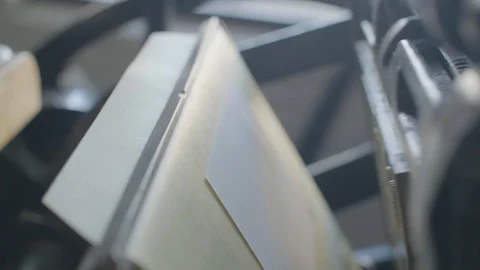 Paper being printed in machine Stock Footage 87806060