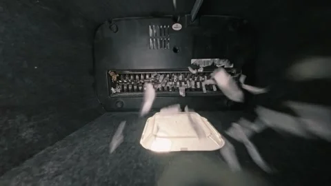 Paper being shredded in shredder San Francisco CA USA April 4 2026 Video stock 331958024