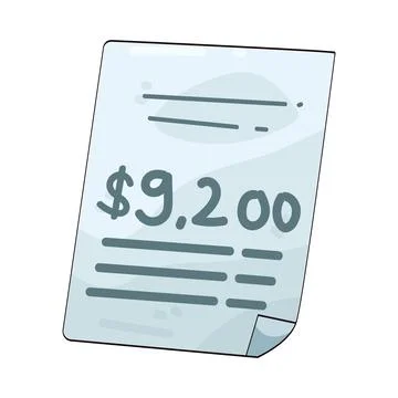 Paper bill illustration Stock Illustration