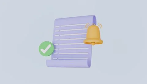 Paper bill with notification, transaction receipt online payment, business Stock Illustration