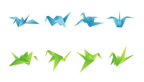 Paper bird Illustrazione stock