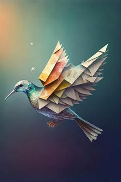 Paper bird Stock Illustration