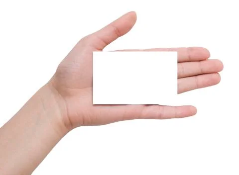 Paper blank in a hand Stock Photos