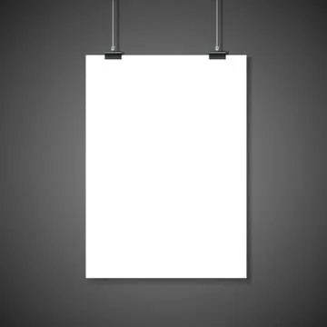 Paper blank poster template Stock Illustration