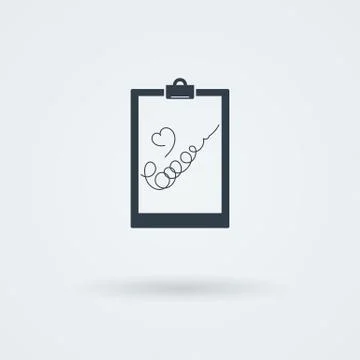 Paper board vector icon. Stock Illustration