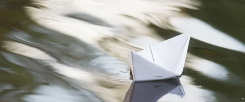 Paper Boat 1 Stock Footage 49697249