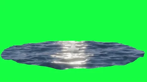 Paper Boat Floating on Sea Waves Green Screen Animation 4K Stock Footage 336858190