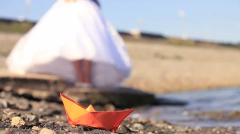 Paper Boat Stock Footage 52689252