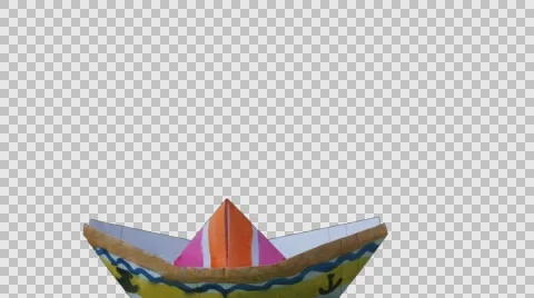 Paper boat Stock Footage 66379400