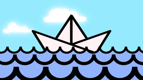 PAPER BOAT Video stock 151830949