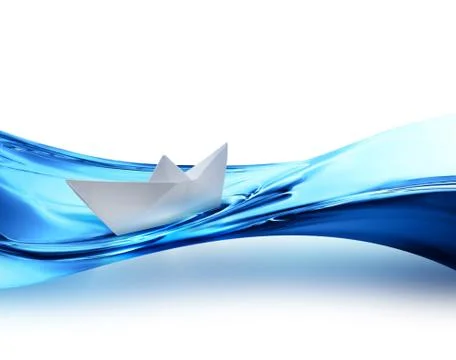 Paper boat Stock Illustration