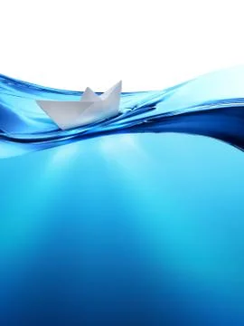 Paper boat Stock Illustration