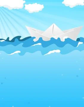Paper boat Stock Illustration