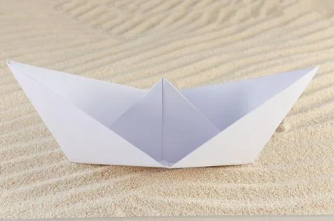 Paper boat Stock Photos
