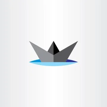 Paper boat ship icon vector design Stock Illustration