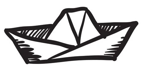 Paper boat vector Stock Illustration