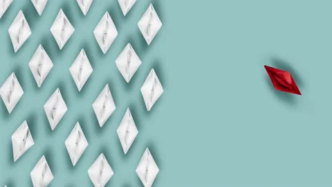 Paper boats Vídeo Stock 155270118