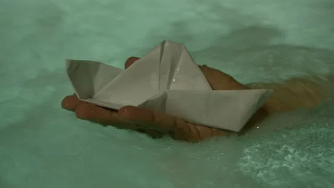 Paper boats Stock Footage 235384695