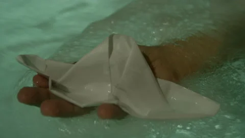 Paper boats Stock Footage 235384816