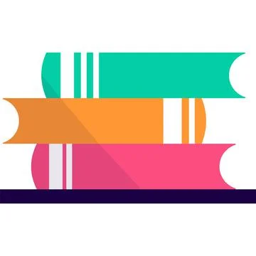 Paper book stack icon vector isolated on white Stock Illustration