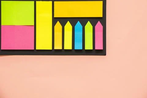 Paper bookmarks for notes Stock Photos