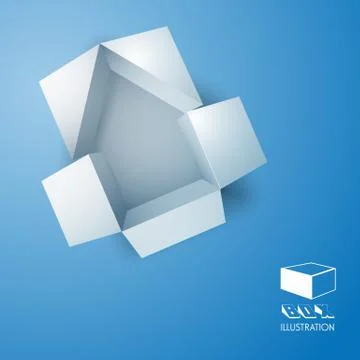 Paper box of an apartment house Stock Illustration