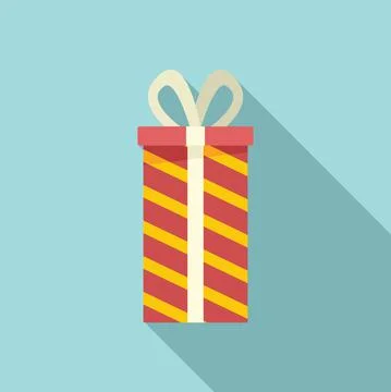 Paper box icon flat vector. Carton parcel Stock Illustration