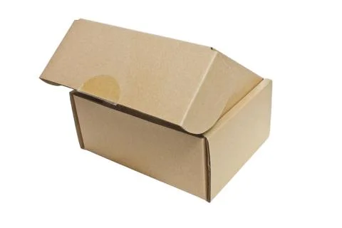 Paper box isolated on white background. Stock Photos