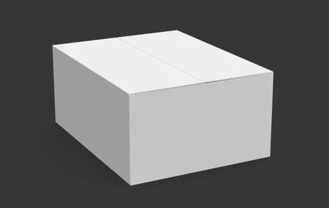 Paper box model Stock Illustration