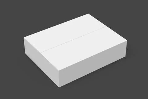 Paper box model Stock Illustration