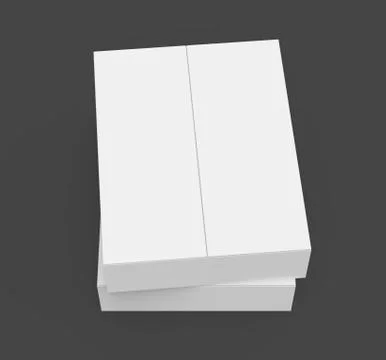 Paper box model Stock Illustration