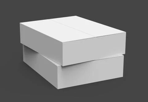 Paper box model Illustrazione stock