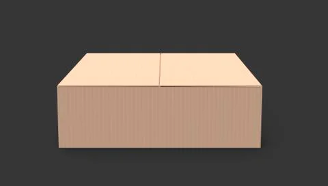 Paper box model Stock Illustration