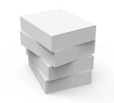 Paper box model Stock Illustration