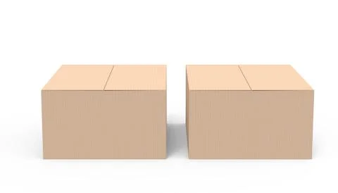 Paper box model Stock Illustration