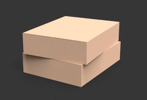 Paper box model Stock-Illustration