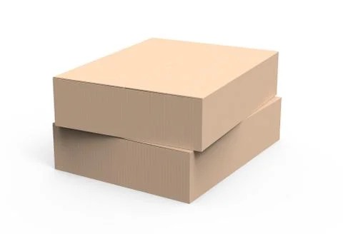 Paper box model Stock-Illustration