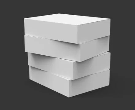 Paper box model 스톡 일러스트